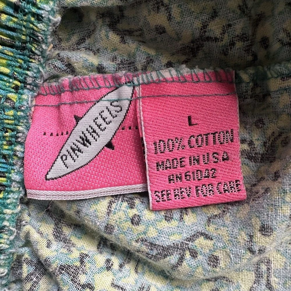 VTG 80s 90s Surfer Pinwheels Adult Large Shorts Cotton Unique Print Classic - Picture 4 of 5